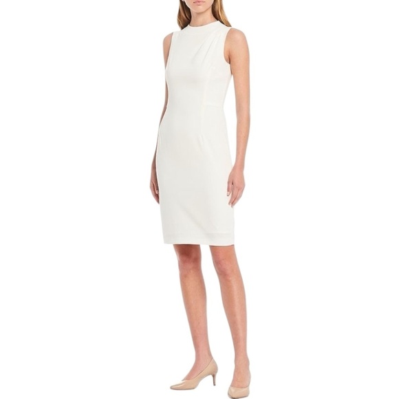 ANTONIO MELANI Pepper Plain Weave Sheath Dress in Ivory Size 8 -NWT - Picture 1 of 9